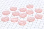 Round Fisheye Buttons, Pearlescent Baby Pink, 11.25mm (pack of 13)