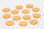 Round Fisheye Buttons, Pearlescent Orange, 11.25mm (pack of 13)