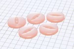 Round Fisheye Buttons, Pearlescent Baby Pink, 16.25mm (pack of 5)