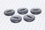 Round Fisheye Buttons, Pearlescent Grey, 16.25mm (pack of 5)