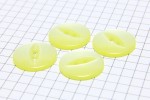 Round Fisheye Buttons, Pearlescent Yellow, 18.75mm (pack of 4)