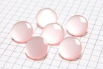 Round Flat Buttons, Pearlescent Baby Pink, 13.75mm (pack of 6)