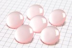 Round Flat Buttons, Pearlescent Baby Pink, 16.25mm (pack of 6)
