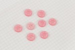 Round Flower Effect Buttons, Pearlescent Baby Pink, 13.75mm (pack of 8)