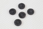 Round Rimmed Buttons, Grey Marble, 20mm (pack of 5)