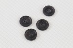 Round Rimmed Buttons, Grey Marble, 22.5mm (pack of 4)