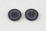 Round Rimmed Buttons, Grey Marble, 27.5mm (pack of 2)