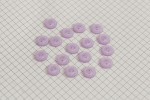 Round Bevelled Rim Buttons, Pearlescent Lilac, 11.25mm (pack of 17)