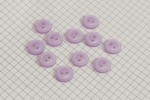Round Bevelled Rim Buttons, Pearlescent Lilac, 13.75mm (pack of 11)