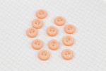 Round Bevelled Rim Buttons, Pearlescent Orange, 13.75mm (pack of 11)