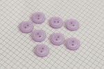 Round Bevelled Rim Buttons, Pearlescent Lilac, 16.25mm (pack of 8)
