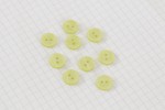 Round Crimp Edge Buttons, Yellow, 11.25mm (pack of 9)