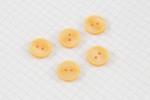 Round Crimp Edge Buttons, Orange, 15mm (pack of 5)