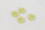 Round Crimp Edge Buttons, Yellow, 17.5mm (pack of 4)