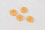 Round Crimp Edge Buttons, Orange, 17.5mm (pack of 4)