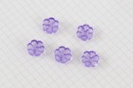 Flower Shape Buttons, Transparent Lavender, 15mm (pack of 5)