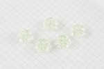 Flower Shape Buttons, Transparent Emerald, 15mm (pack of 5)