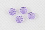 Flower Shape Buttons, Transparent Lavender, 17.5mm (pack of 4)