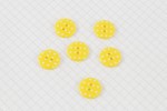 Round Buttons, Yellow with White spots, 15mm (pack of 6)