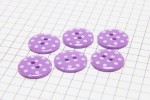 Round Buttons, Lavender with White spots, 15mm (pack of 6)
