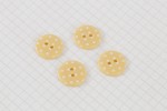 Round Buttons, Cream with White spots, 17.5mm (pack of 4)