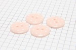Round Buttons, Pink with White spots, 17.5mm (pack of 4)
