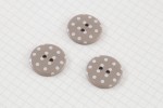 Round Buttons, Grey with White spots, 22.5mm (pack of 3)