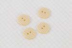 Round Buttons, Cream/White Stripe, 17.5mm (pack of 4)
