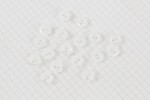 Flower Shape Buttons, Pearlescent White, 11.25mm (pack of 17)