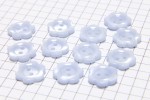 Flower Shape Buttons, Pearlescent Baby Blue, 12.5mm (pack of 12)