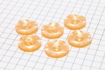 Round Scalloped Rim Buttons, Pearlescent Orange, 13.75mm (pack of 6)