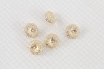 Round Decorative Buttons, Gold, 17.5mm (pack of 5)