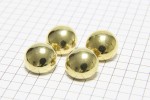 Round Half Ball Buttons, Gold, 15mm (pack of 4)