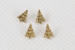 Christmas Tree Buttons, Gold, 21mm (pack of 4)