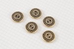 Round Chain Edge Buttons, Gold, 20mm (pack of 5)