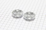 Round Diamante Crystal Buttons, Clear, 17.5mm (pack of 2)