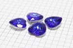 Crystal Heart Buttons, Royal Blue, 16mm (pack of 4)