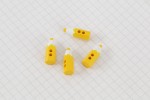 Pencil Shape Buttons, Yellow, 19mm (pack of 4)