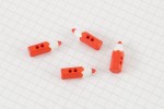 Pencil Shape Buttons, Orange, 19mm (pack of 4)