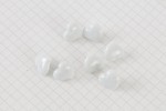 Heart Shape Buttons, White, 8mm (pack of 7)