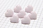 Heart Shape Buttons, Baby Pink, 8mm (pack of 7)