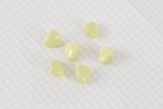 Heart Shape Buttons, Yellow, 9.5mm (pack of 6)