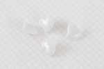 Heart Shape Buttons, White, 11.25mm (pack of 4)