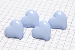 Heart Shape Buttons, Baby Blue, 11.25mm (pack of 4)