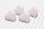 Heart Shape Buttons, Baby Pink, 11.25mm (pack of 4)