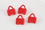 Handbag Buttons, Red, 21mm (pack of 4)