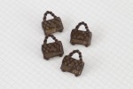 Handbag Buttons, Brown, 21mm (pack of 4)