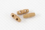 Toggle Buttons with Indent, Varnished Wood, 25mm (pack of 3)