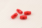 Red Toggle Buttons, Plastic, 18mm (pack of 4)