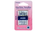 Hemline Machine Needles, Jeans, Size 80/12, Medium (pack of 5)
